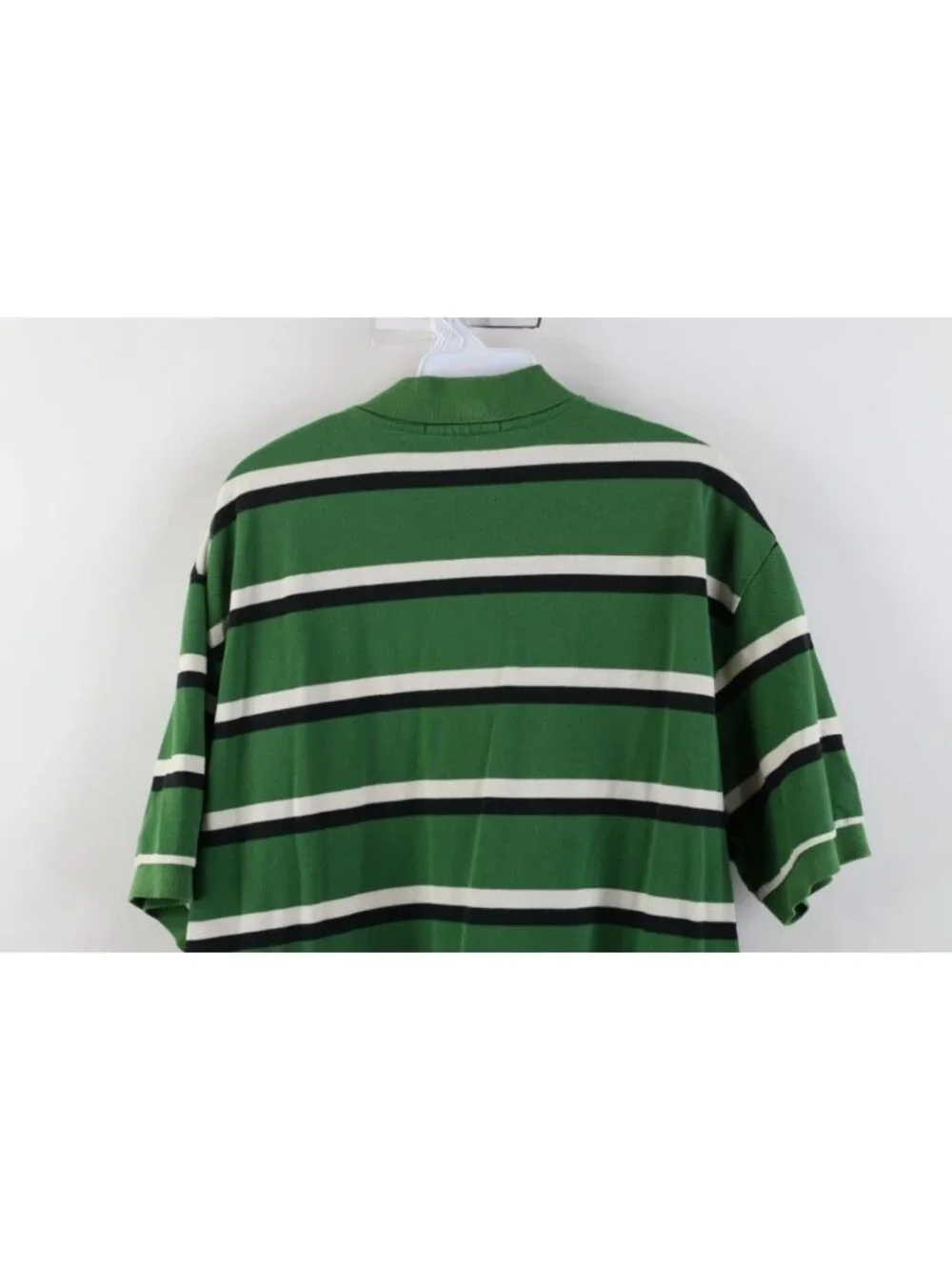 Vintage 90s Ralph Lauren Mens XL Faded Striped Collared Golf Polo Shirt Green